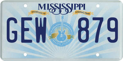 MS license plate GEW879
