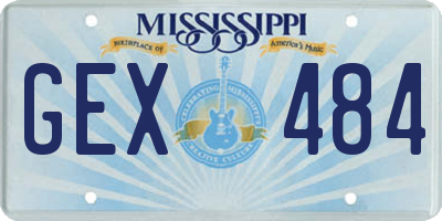 MS license plate GEX484