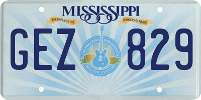 MS license plate GEZ829