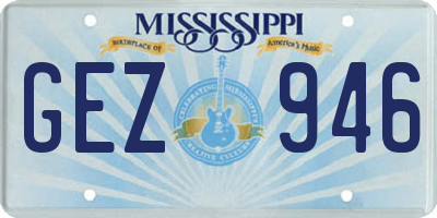 MS license plate GEZ946