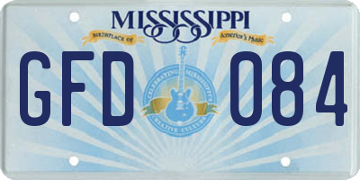 MS license plate GFD084