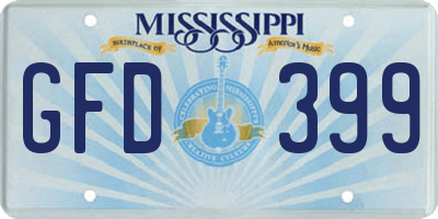 MS license plate GFD399