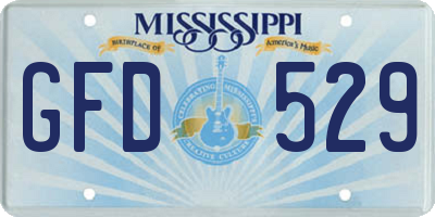 MS license plate GFD529