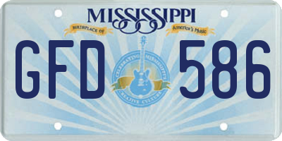 MS license plate GFD586