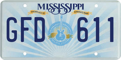 MS license plate GFD611