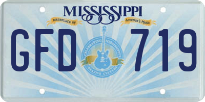 MS license plate GFD719
