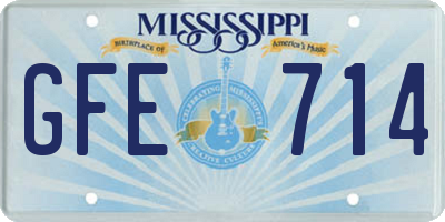 MS license plate GFE714
