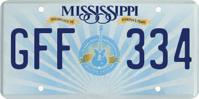MS license plate GFF334