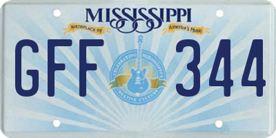 MS license plate GFF344