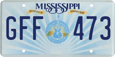 MS license plate GFF473