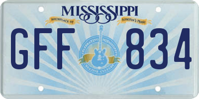 MS license plate GFF834