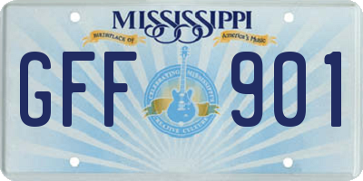 MS license plate GFF901
