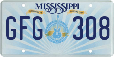 MS license plate GFG308