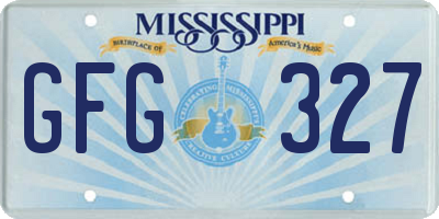 MS license plate GFG327