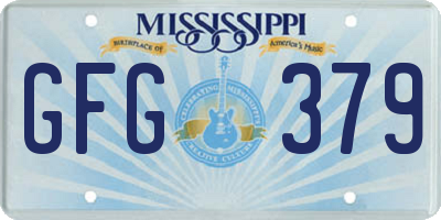 MS license plate GFG379