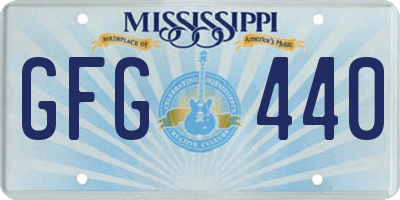 MS license plate GFG440