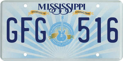 MS license plate GFG516
