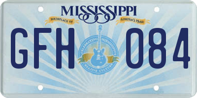MS license plate GFH084