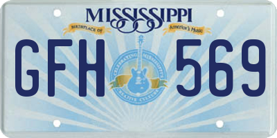 MS license plate GFH569