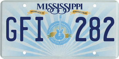 MS license plate GFI282