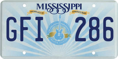 MS license plate GFI286