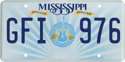 MS license plate GFI976