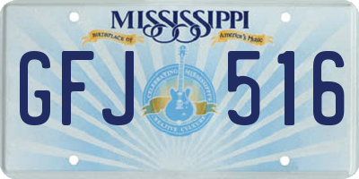 MS license plate GFJ516