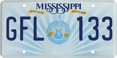 MS license plate GFL133