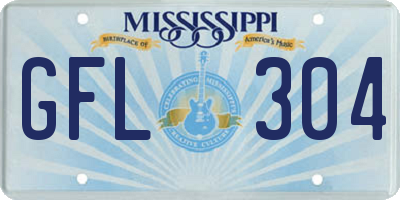 MS license plate GFL304