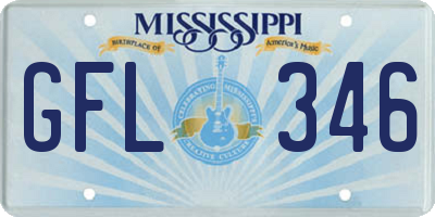 MS license plate GFL346
