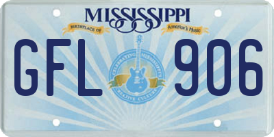 MS license plate GFL906