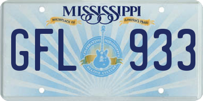 MS license plate GFL933