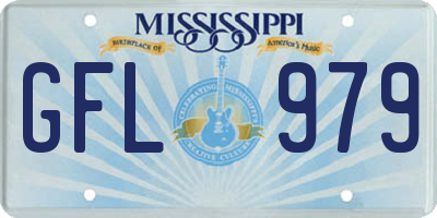 MS license plate GFL979