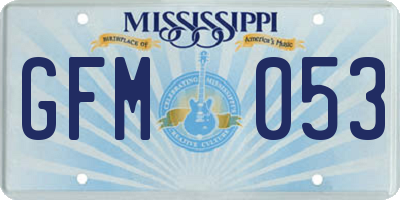 MS license plate GFM053
