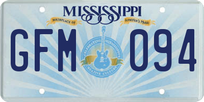 MS license plate GFM094