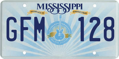 MS license plate GFM128