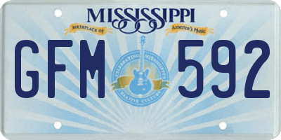 MS license plate GFM592
