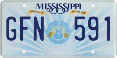 MS license plate GFN591