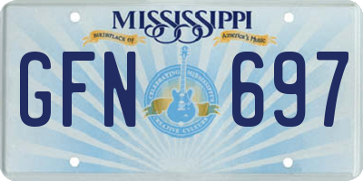 MS license plate GFN697