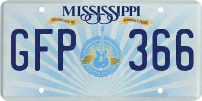 MS license plate GFP366