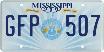 MS license plate GFP507
