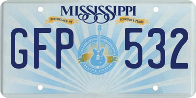 MS license plate GFP532