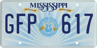 MS license plate GFP617