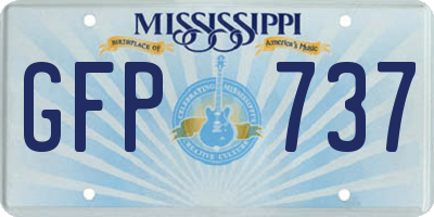 MS license plate GFP737