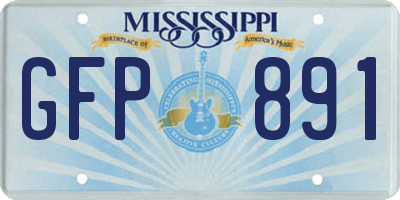 MS license plate GFP891