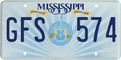 MS license plate GFS574