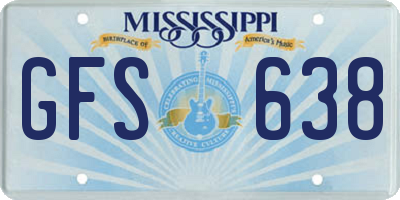 MS license plate GFS638