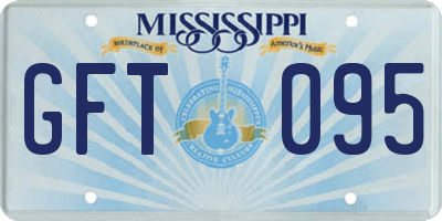 MS license plate GFT095