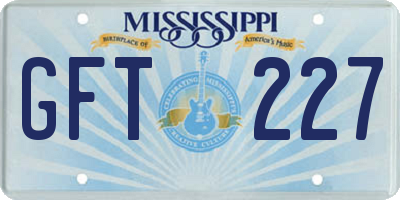 MS license plate GFT227
