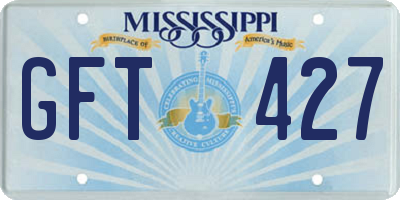 MS license plate GFT427
